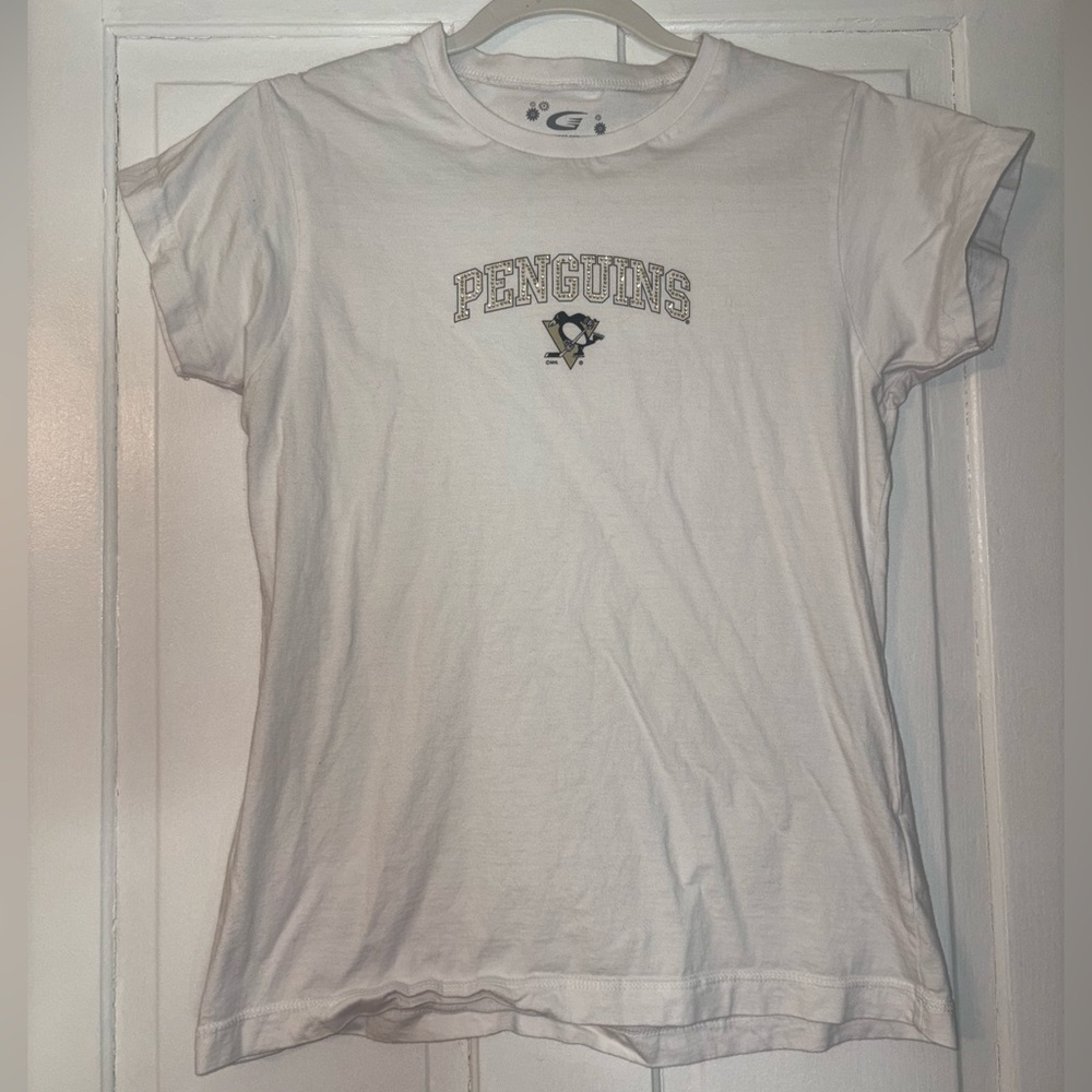 White Bedazzled Penguins T-Shirt